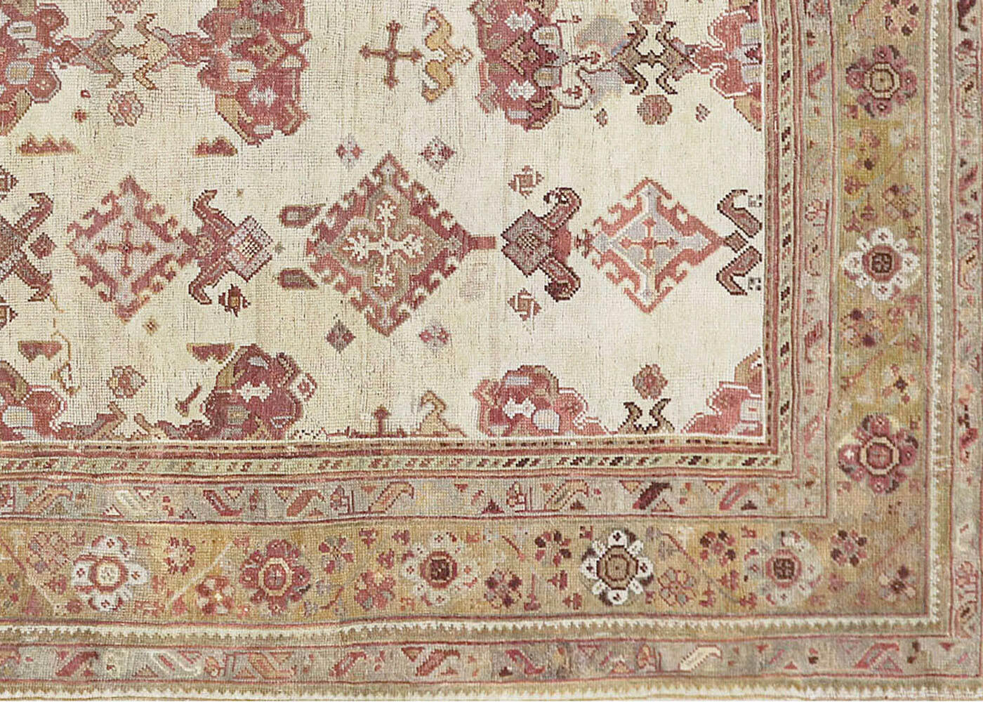 Semi Antique Turkish Oushak Rug - 10' x 14'2"