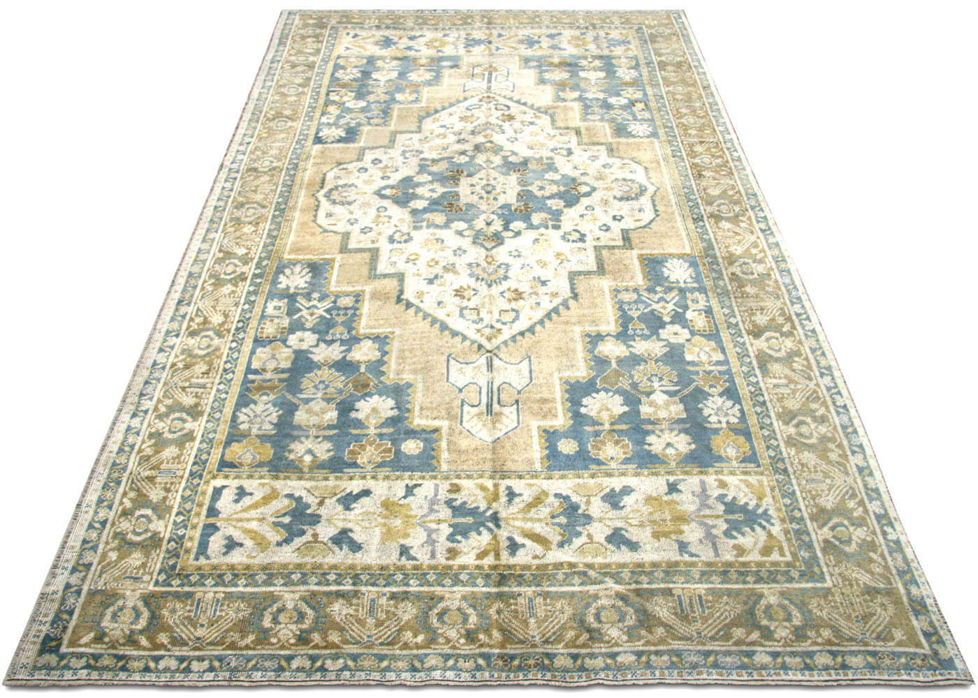 Vintage Turkish Oushak Rug - 7'1" x 12'5"