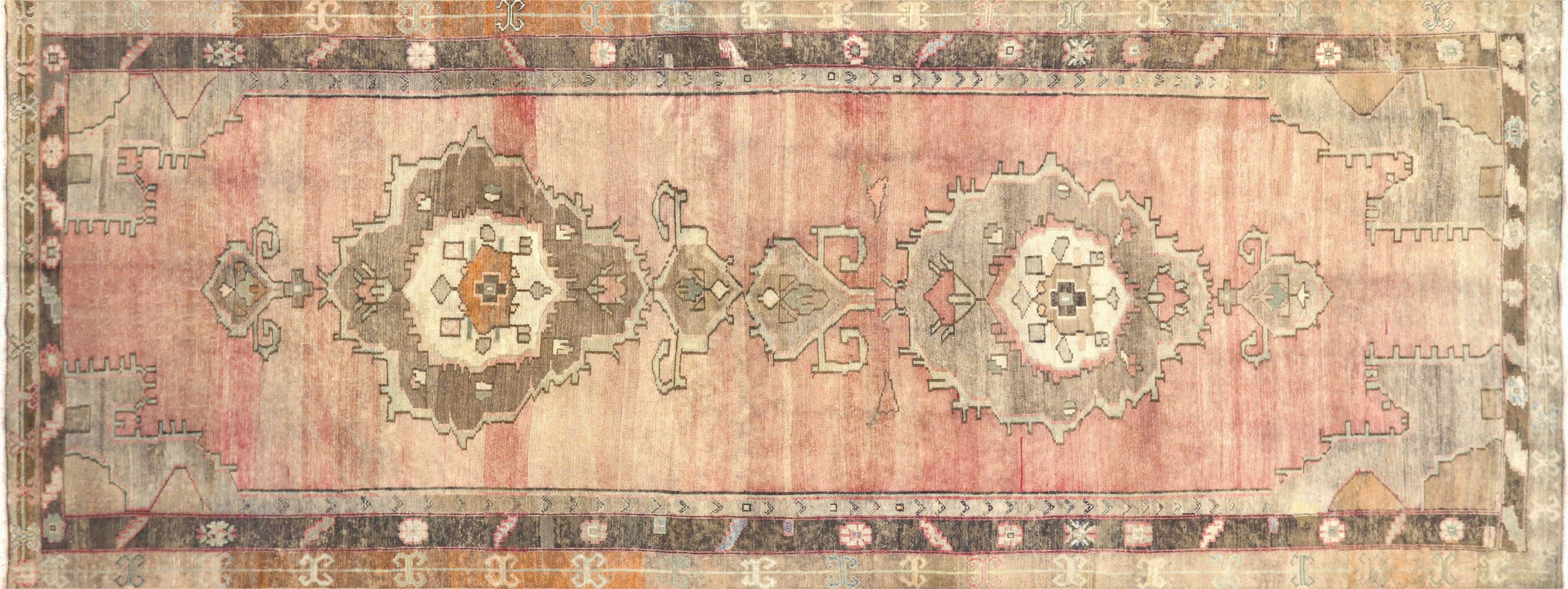 Vintage Turkish Oushak Carpet - 6'1" x 15'7"
