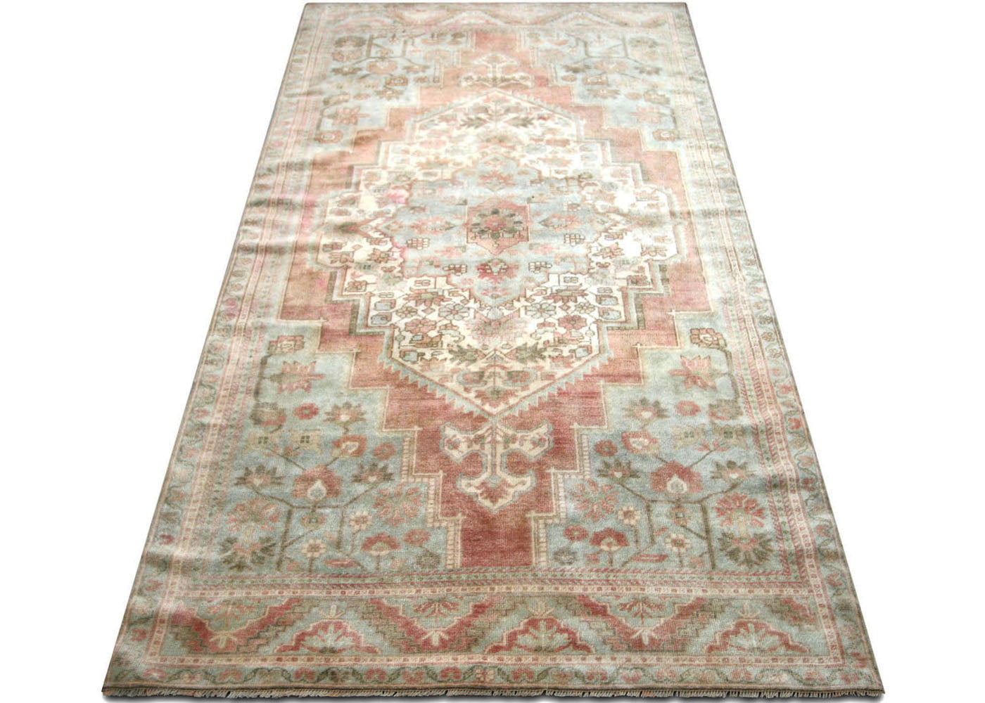 Vintage Turkish Oushak Rug - 4'11" x 10'2"