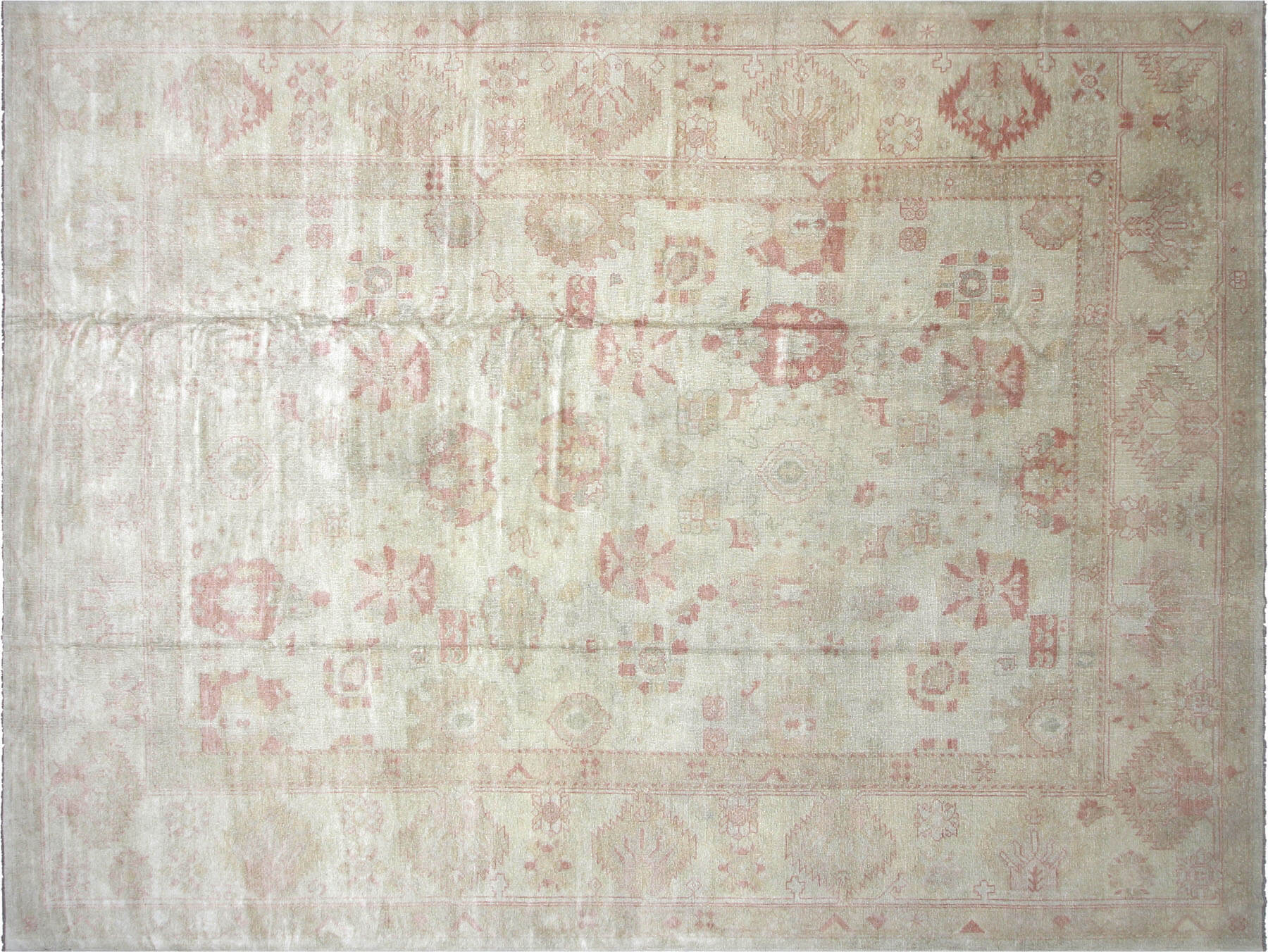 Recently Woven Turkish Oushak Carpet - 12'8" x 16'4"