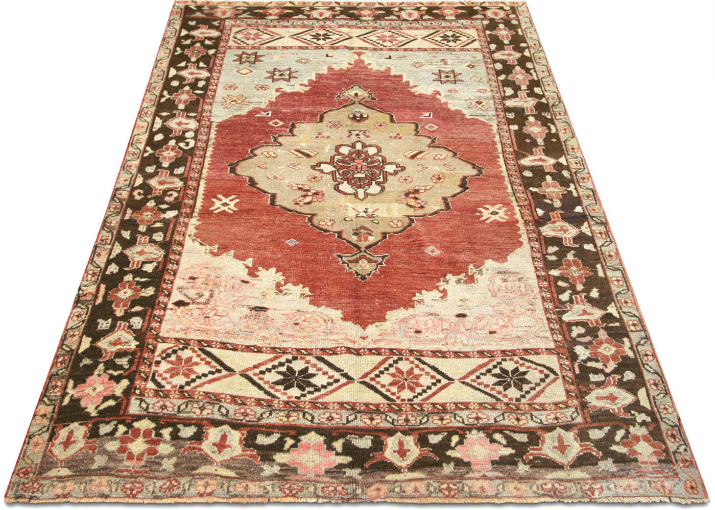 Vintage Turkish Oushak Rug - 5'4" x 7'4"