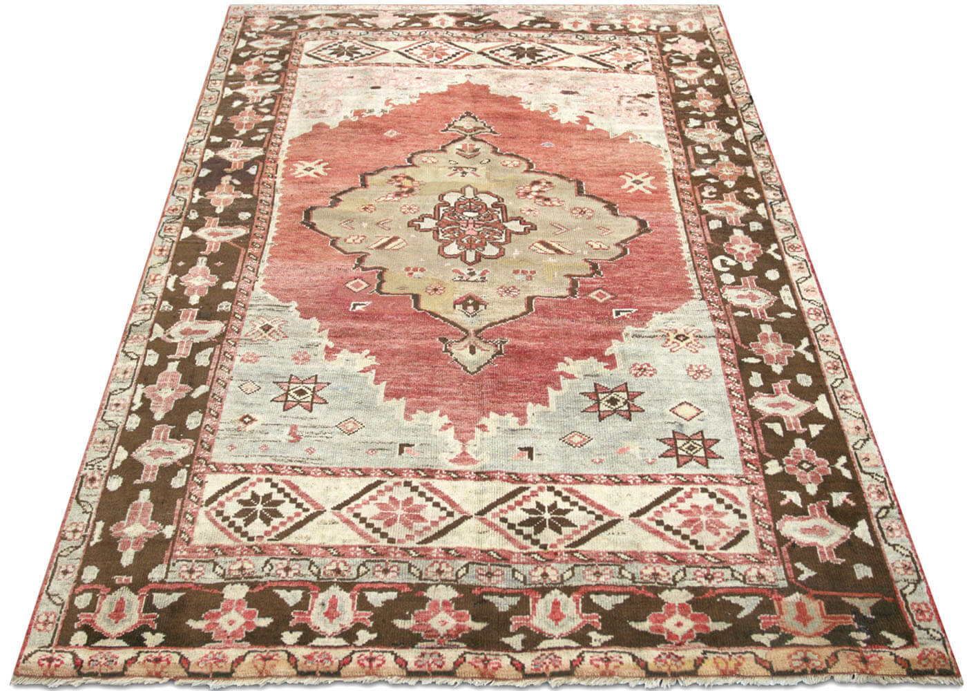 Vintage Turkish Oushak Rug - 5'4" x 7'4"