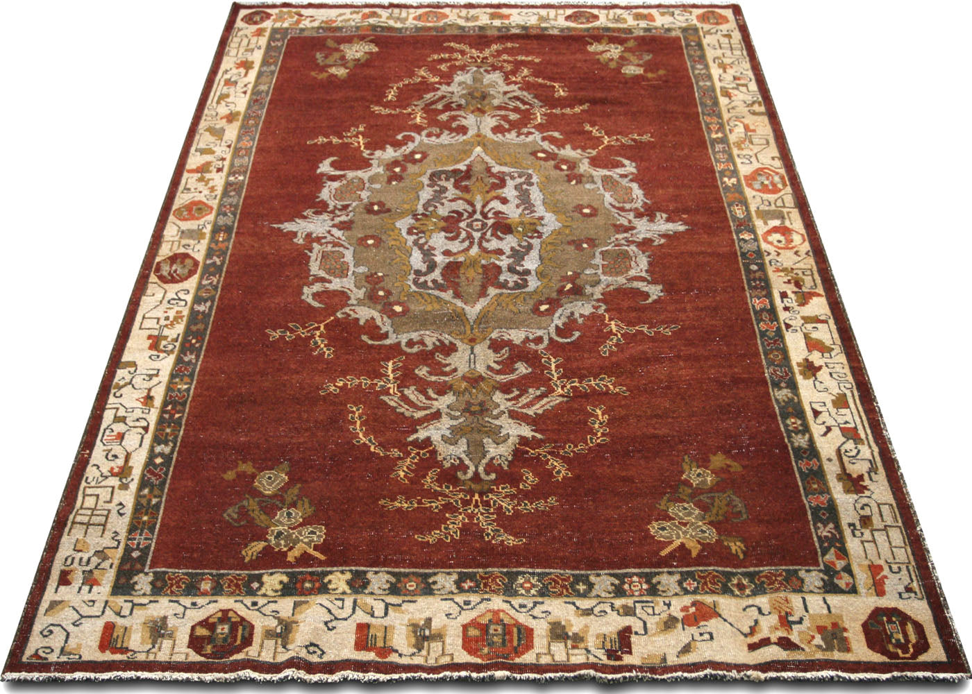 Vintage Turkish Oushak Rug - 7'4" x 10'9"