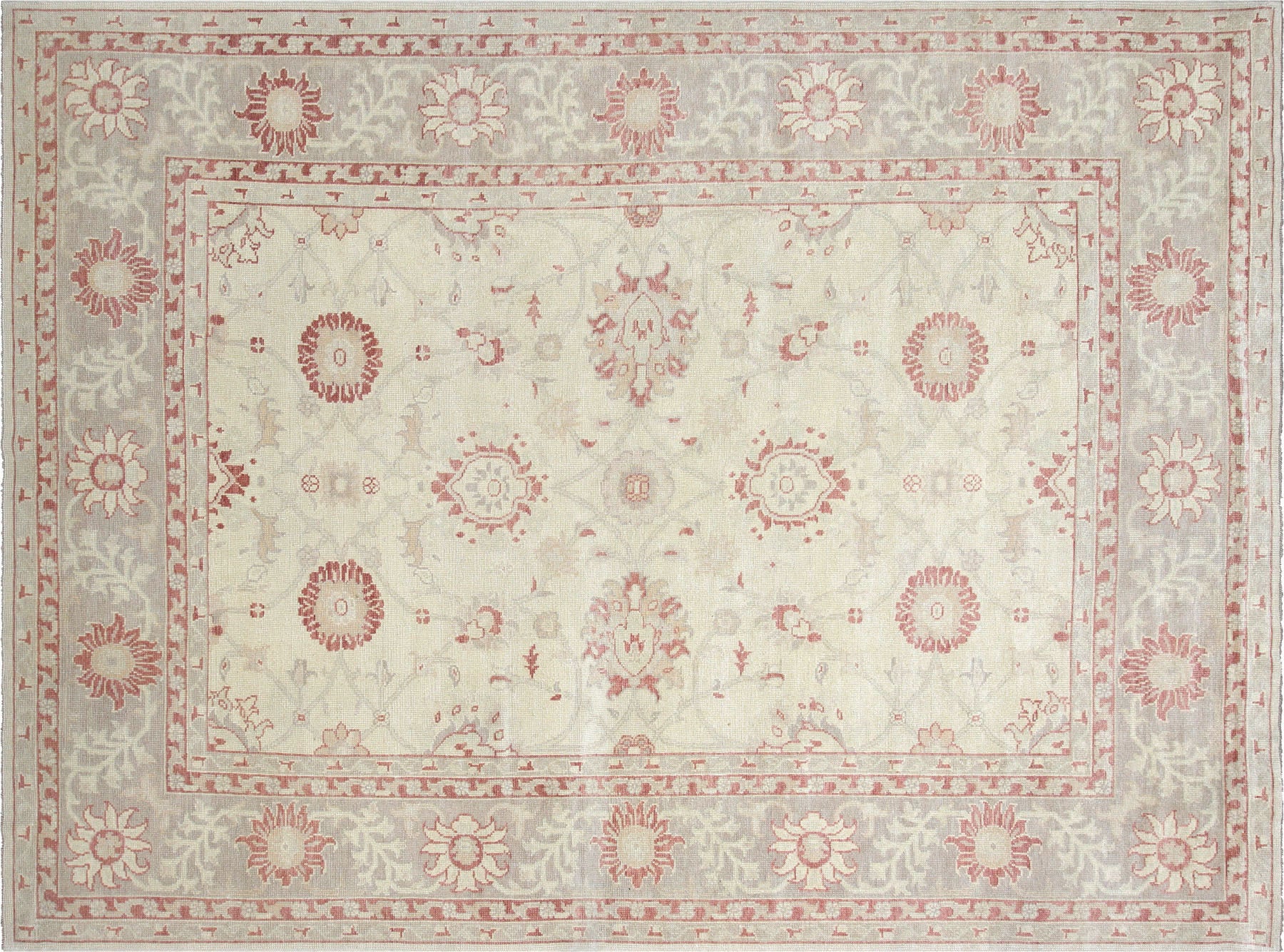 Recently Woven Turkish Oushak Carpet - 9'2" x 12'5"
