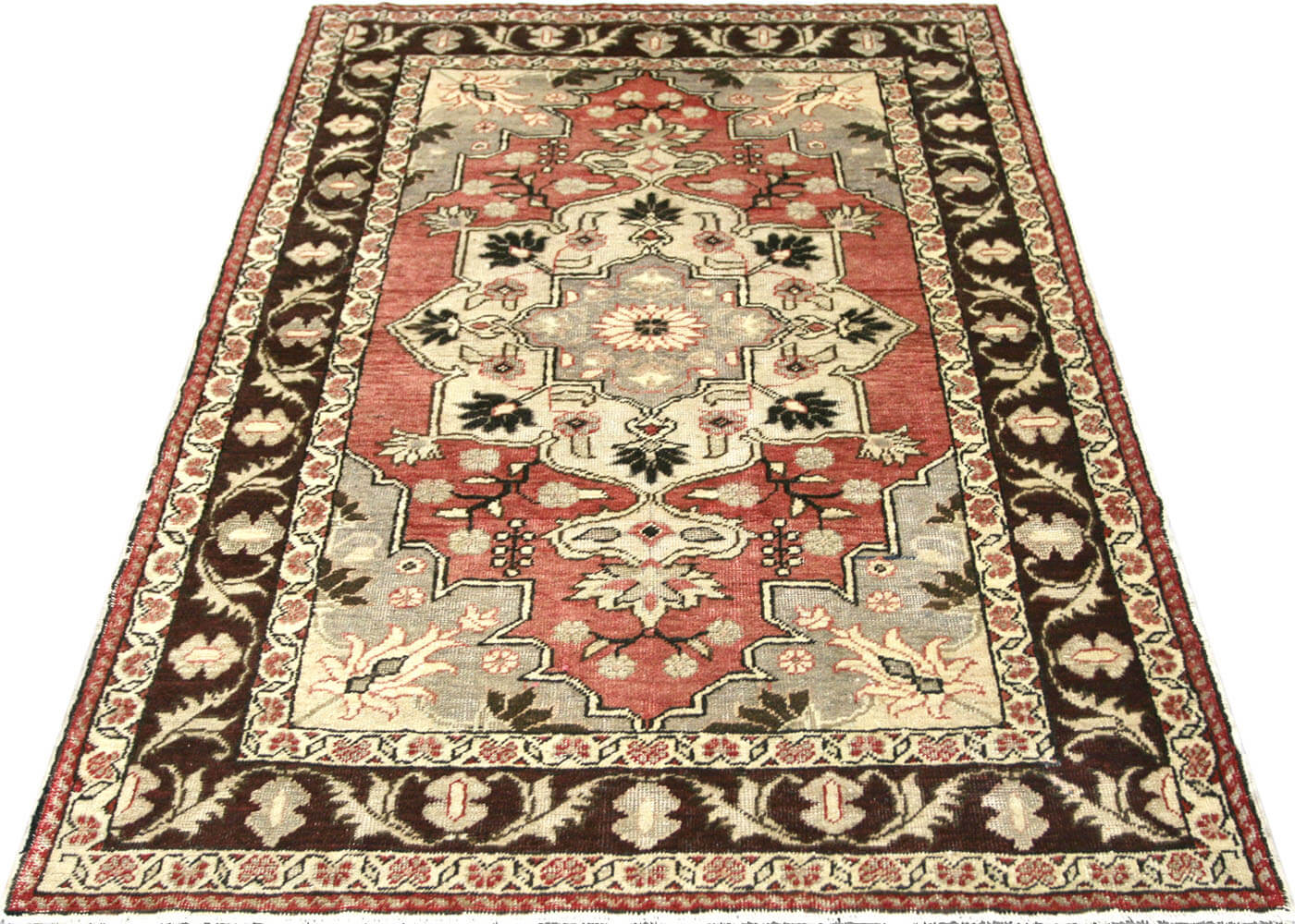 Vintage Turkish Oushak Rug - 3'10" x 5'11"