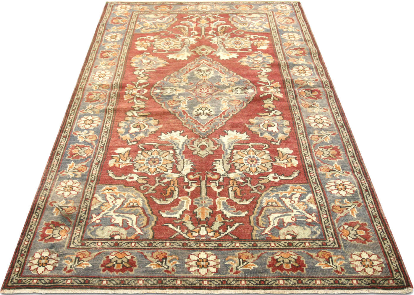 Vintage Turkish Oushak Rug - 3'7" x 6'2"