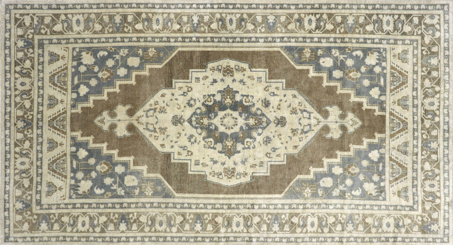 Vintage Turkish Oushak Carpet - 6'4" x 11'6"