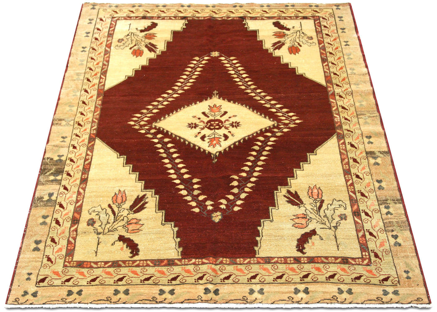 Vintage Turkish Oushak Rug - 5'7" x 7'