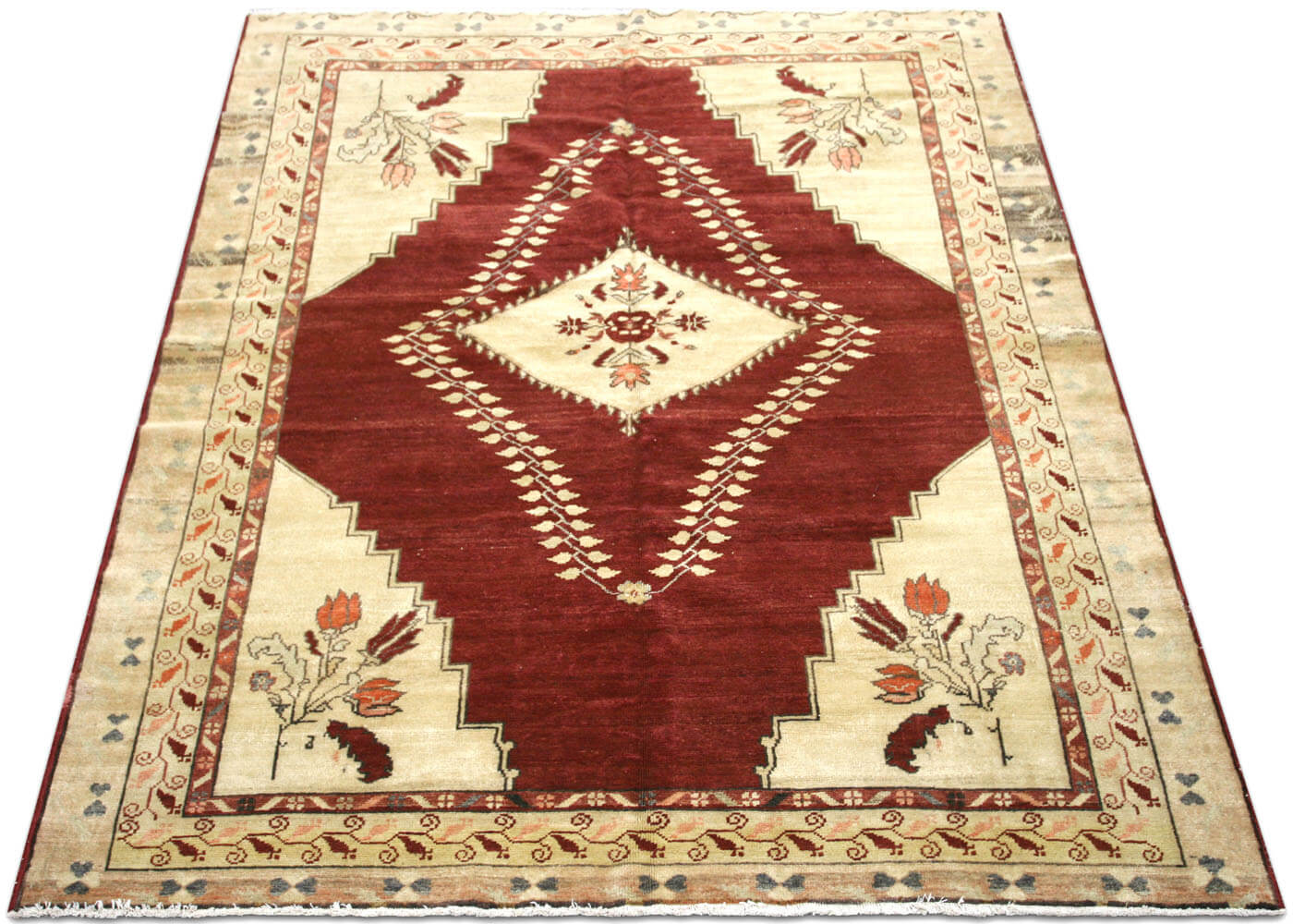 Vintage Turkish Oushak Rug - 5'7" x 7'