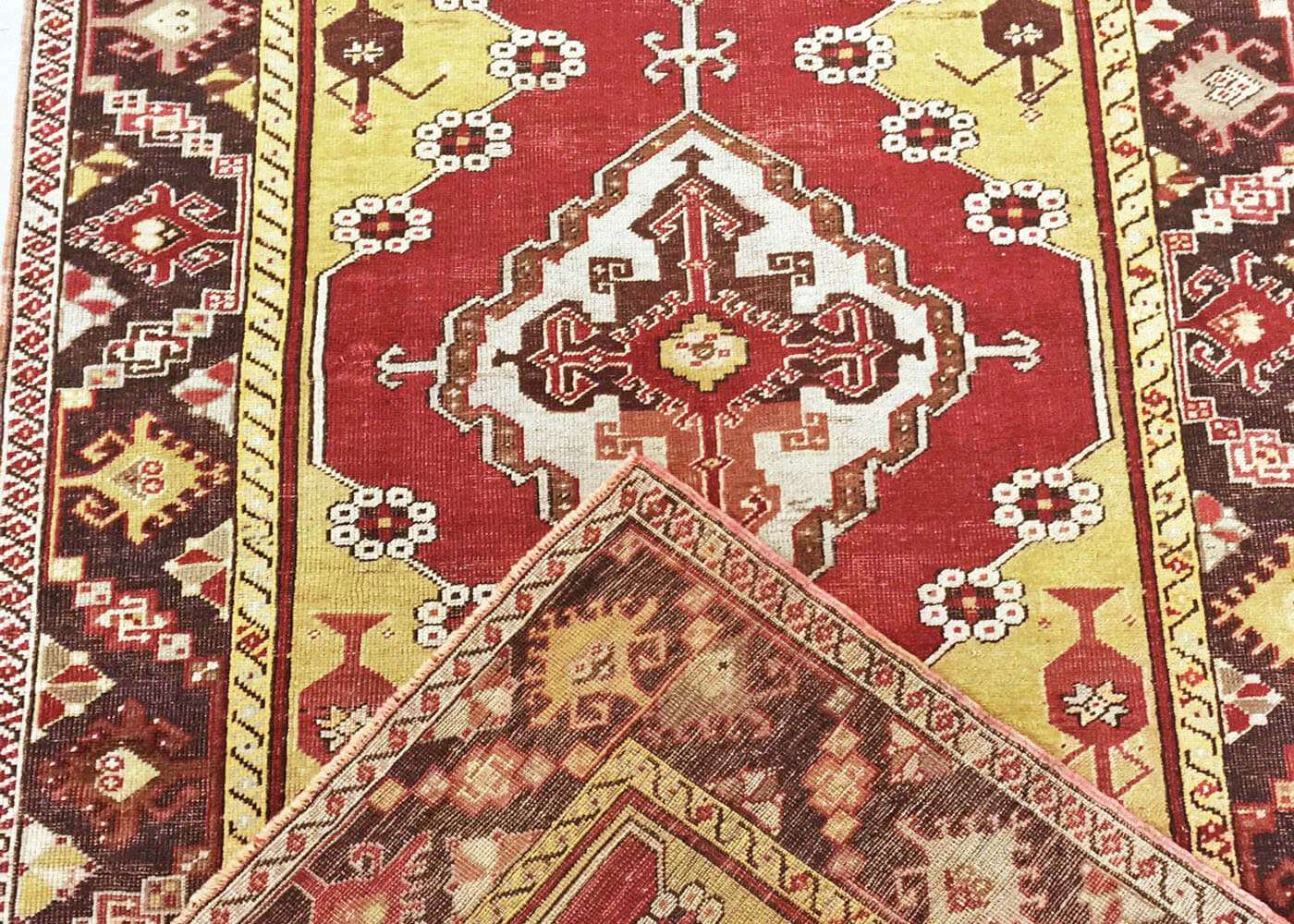 Vintage Turkish Oushak Runner - 3'5" x 12'1"