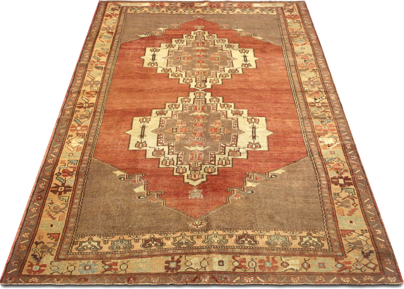 Vintage Turkish Oushak Rug - 5'2" x 11'4"