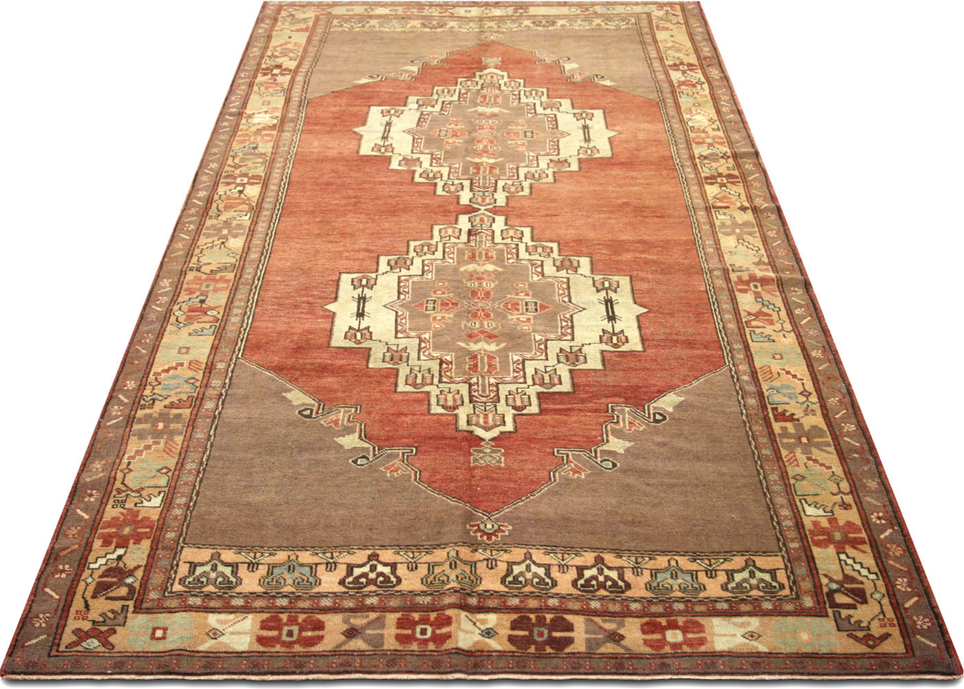 Vintage Turkish Oushak Rug - 5'2" x 11'4"