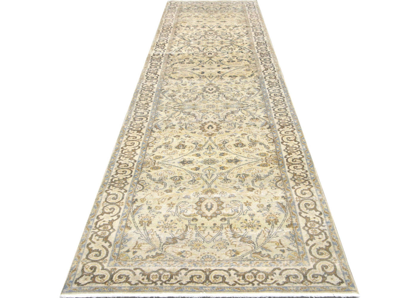 Vintage Persian Tabriz Runner - 2'6" x 11'7"
