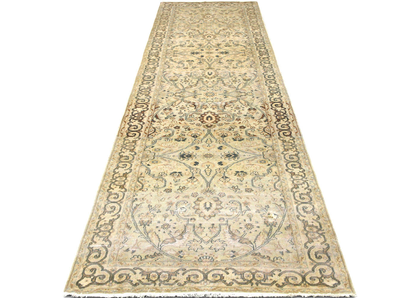 Vintage Persian Tabriz Runner - 2'6" x 10'2"