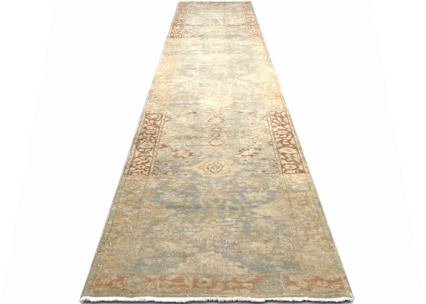 Vintage Persian Tabriz Runner - 2'5" x 15'3"