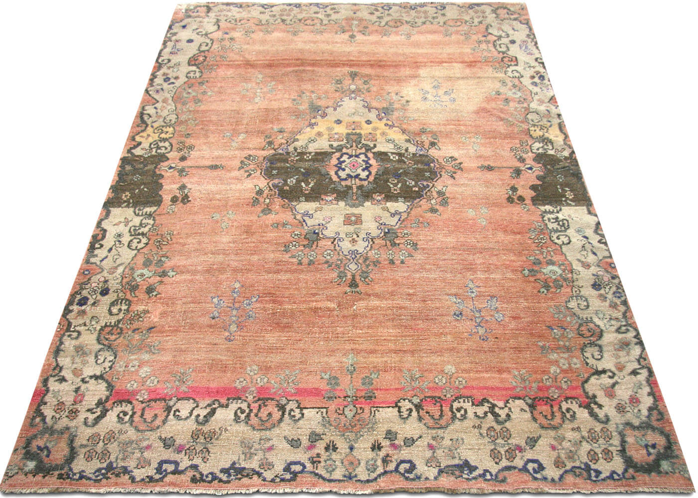 Vintage Turkish Oushak Rug - 6'7" x 9'4"