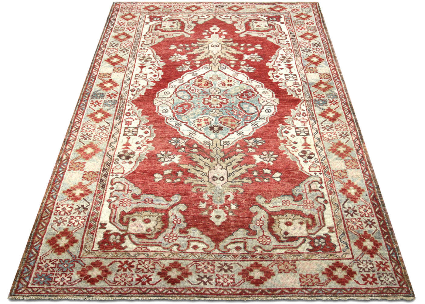 Vintage Turkish Oushak Rug - 4'4" x 7'9"