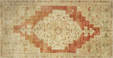 Vintage Turkish Oushak Carpet - 5'5" x 10'5"