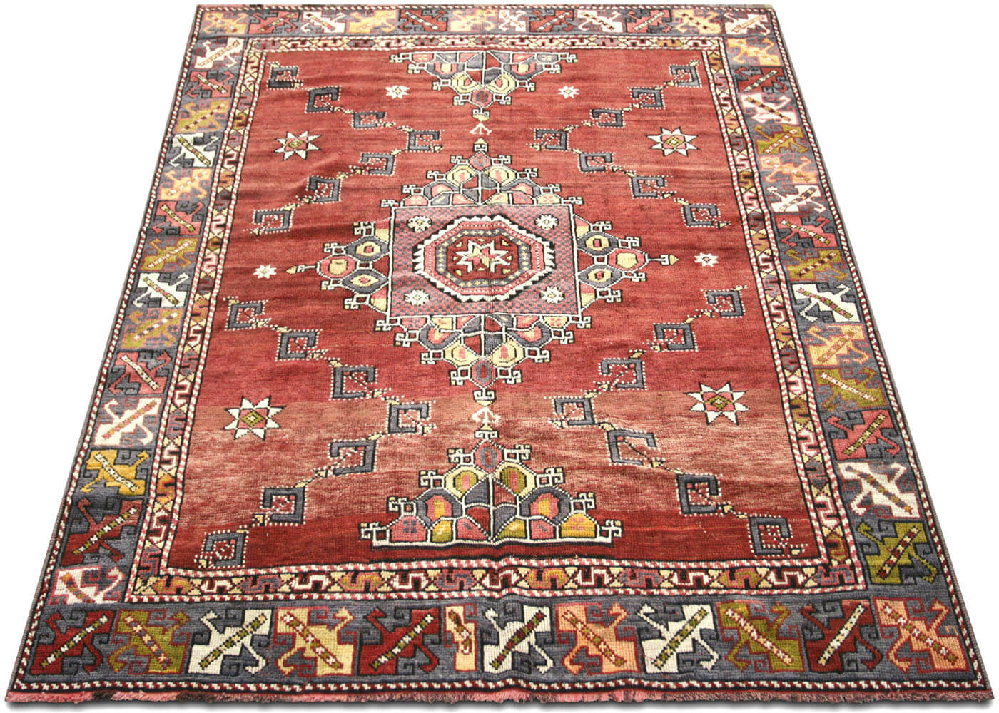 Vintage Turkish Oushak Rug - 5'5" x 6'7"