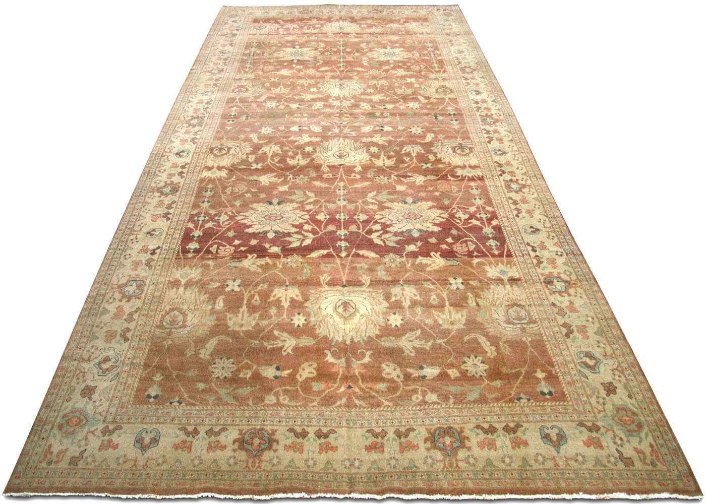 Vintage Egyptian Tabriz Rug - 9'11" x 19'