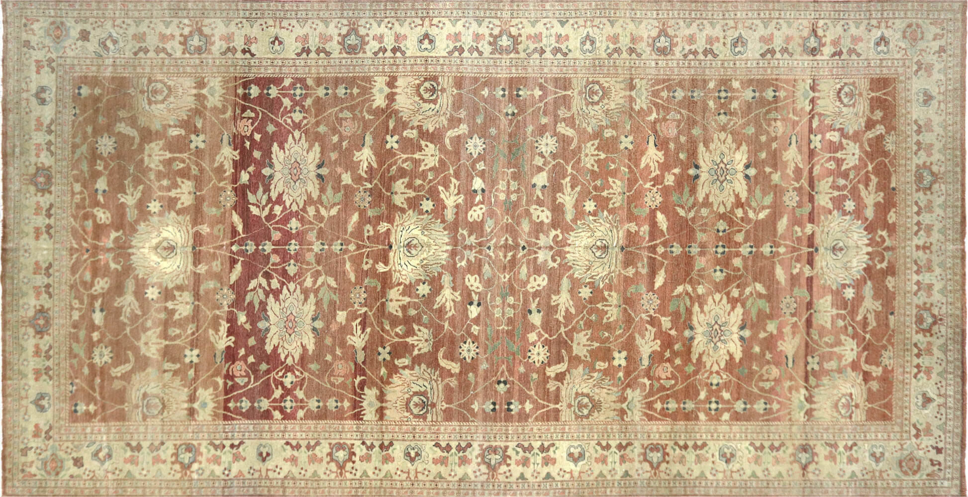 Recently Woven Egyptian Tabriz Carpet - 9'11" x 19'