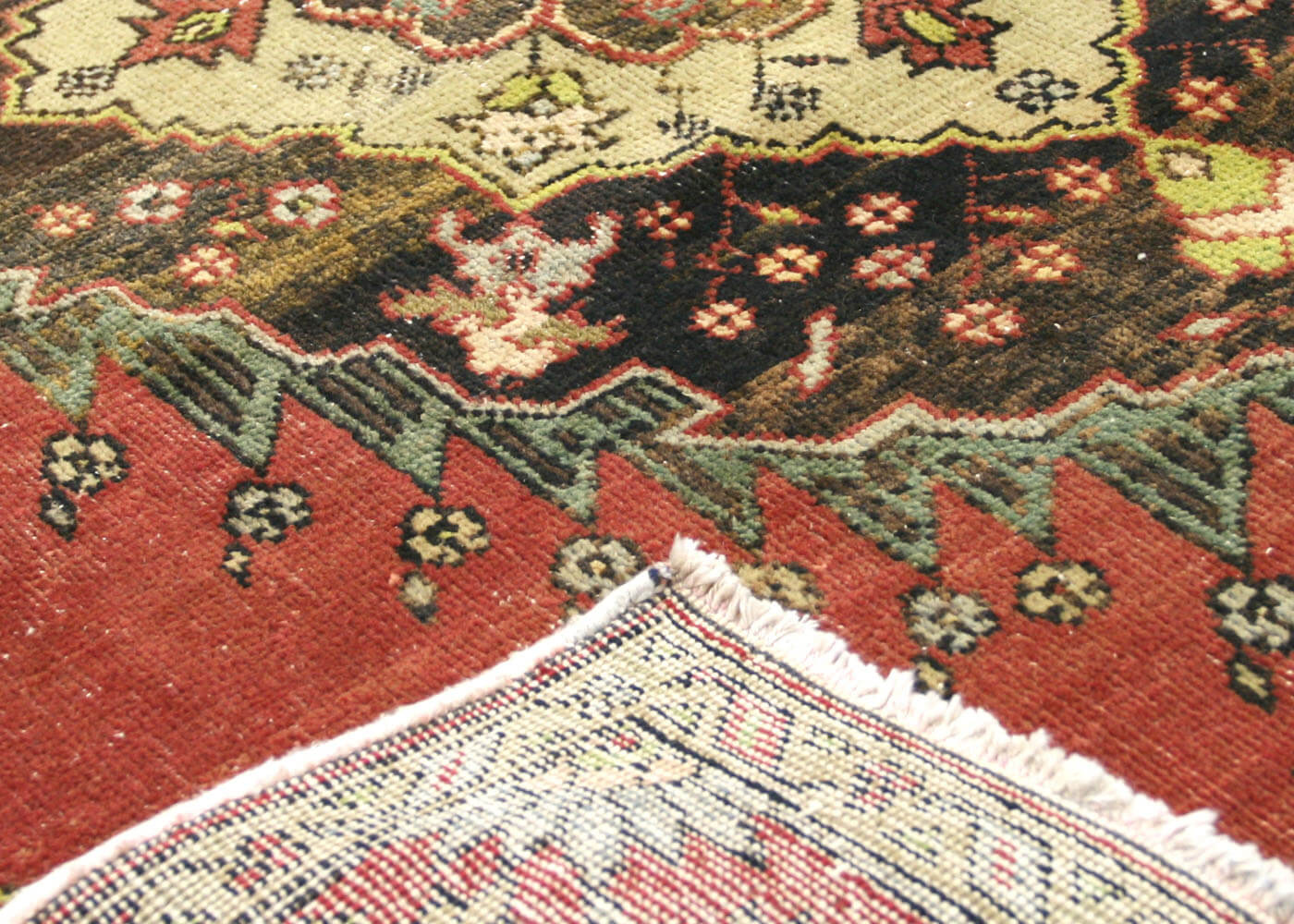 Vintage Turkish Oushak Runner - 3'7" x 13'