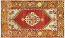 Vintage Turkish Oushak Rug - 3'8" x 6'2"