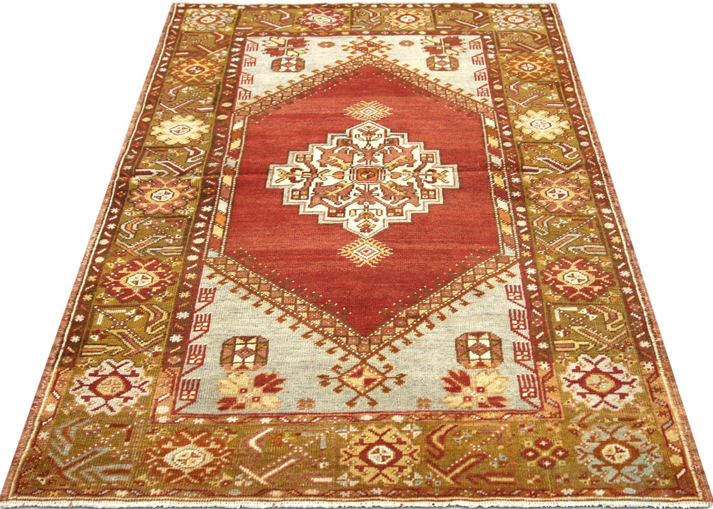 Vintage Turkish Oushak Rug - 3'8" x 6'2"