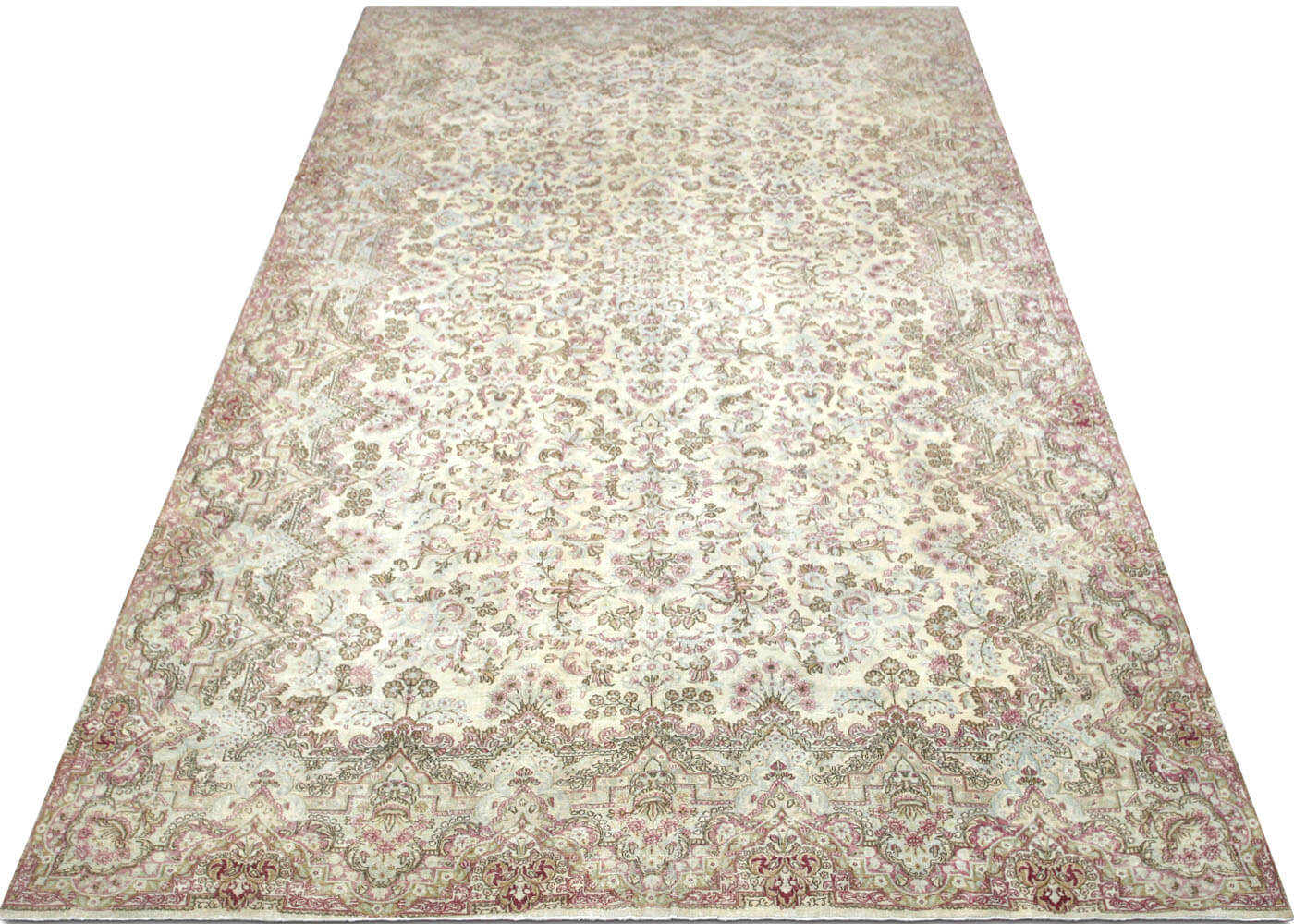 Semi Antique Persian Kerman Rug - 10'10" x 20'2"