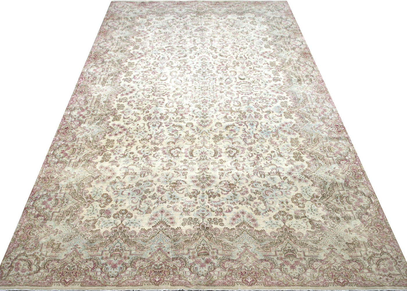 Semi Antique Persian Kerman Rug - 10'10" x 20'2"