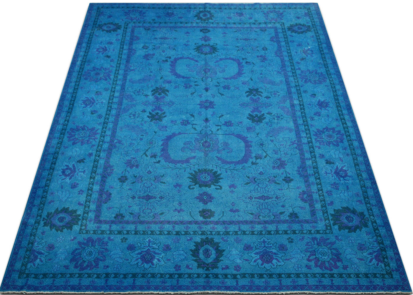 Vintage Afghan Soumak OverDyed Rug - 10'3" x 13'4"