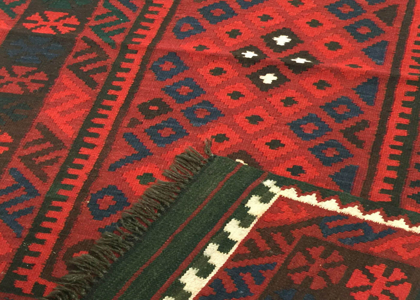 Vintage Afghan Maimana Kilim - 3'3" x 6'4"
