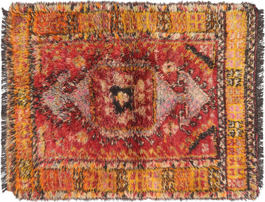 Vintage Turkish Tulu Rug - 4'3" x 5'6"