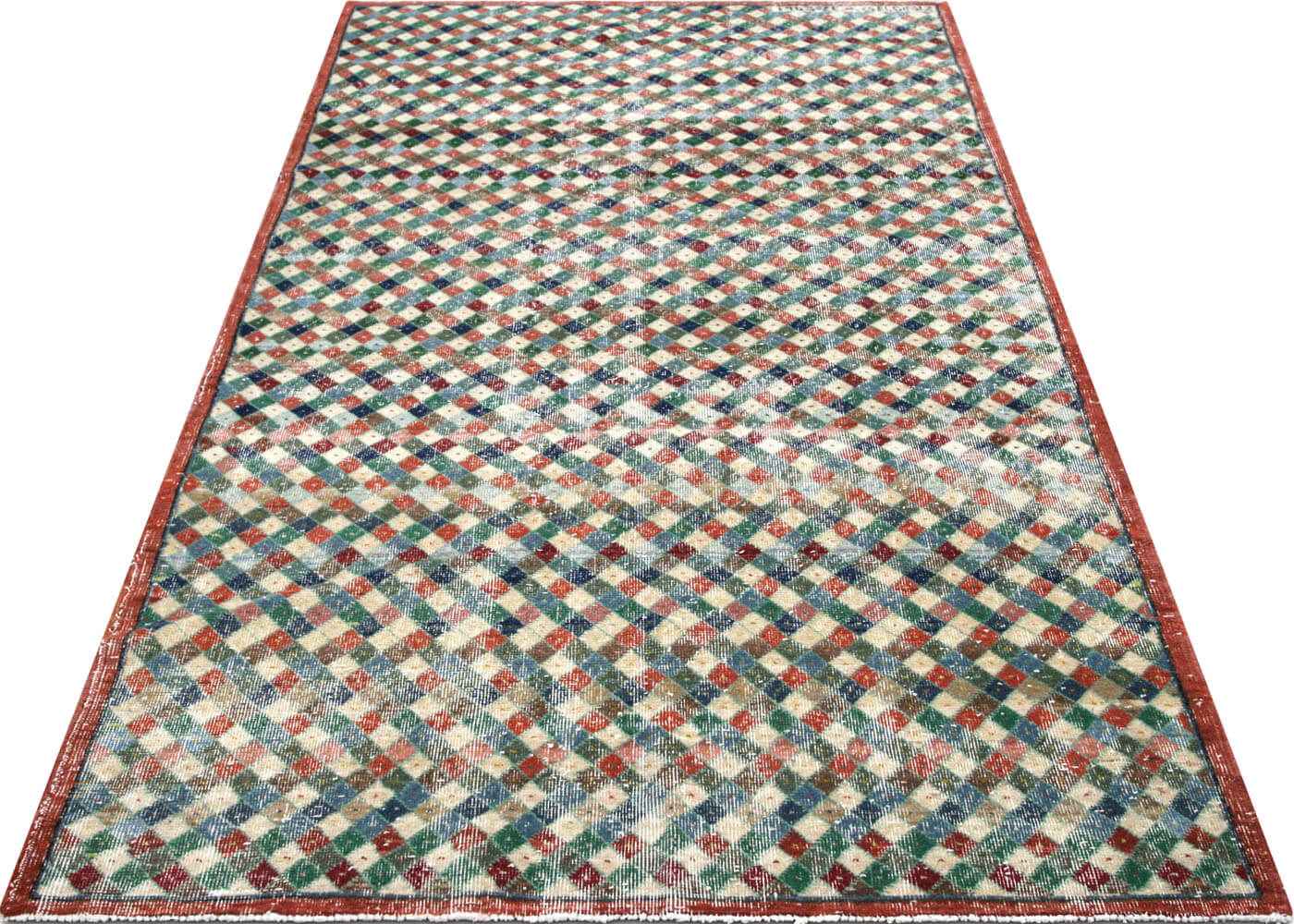 Vintage Turkish Mid-Century-Modern Rug - 4'8" x 8'5"