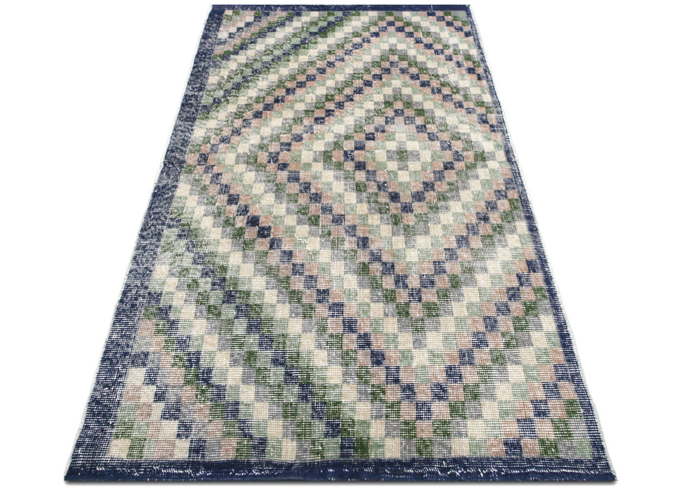 Vintage Turkish Mid-Century-Modern Rug - 3'2" x 5'11"