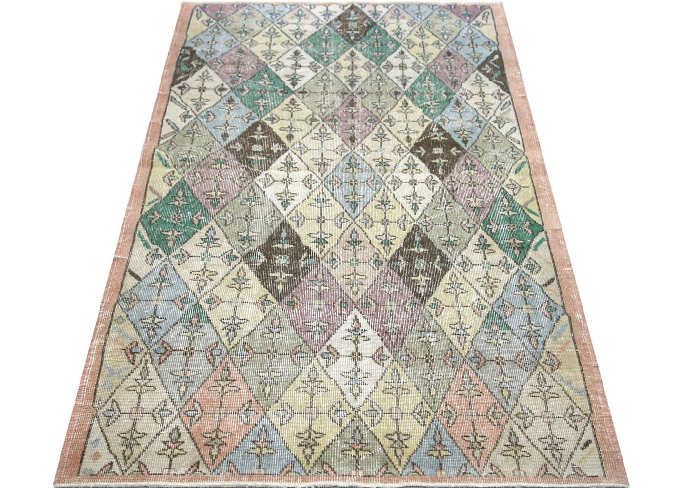 Vintage Turkish Mid-Century Modern Rug - 3'9" x 7'1"