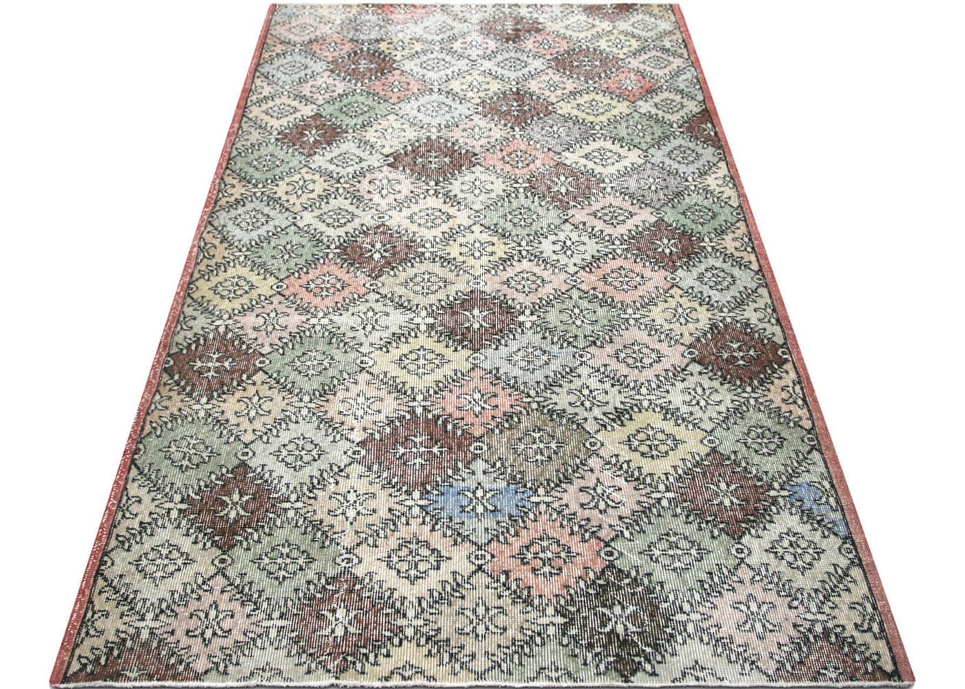 Vintage Turkish Mid-Century-Modern Rug - 4'6" x 7'8"
