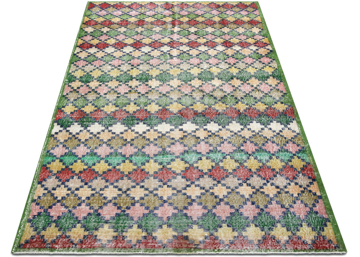 Vintage Turkish Mid-Century-Modern Rug - 4'11" x 8'