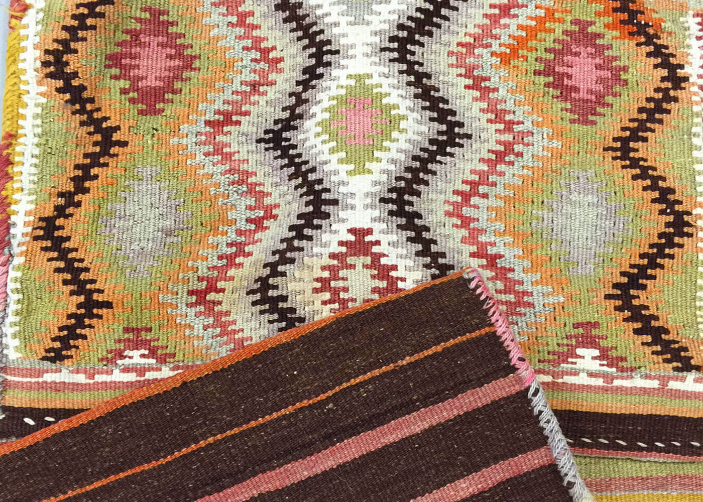 Vintage Turkish Kilim Saddle Bag - 1'6" x 3'7"