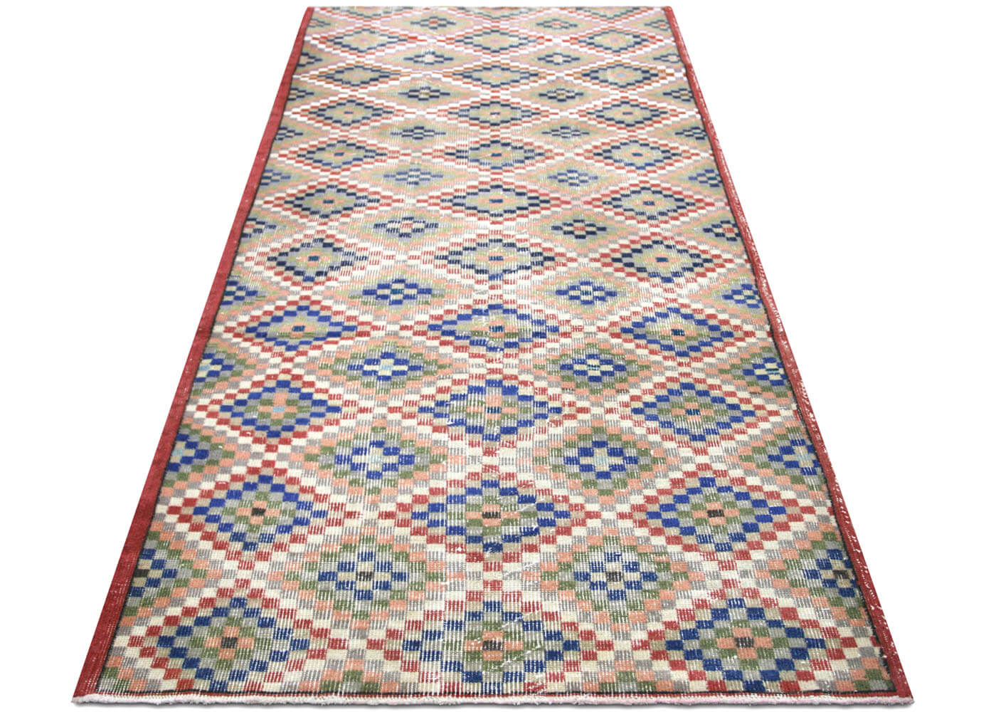 Vintage Turkish Mid-Century-Modern Rug - 3'9" x 7'8"