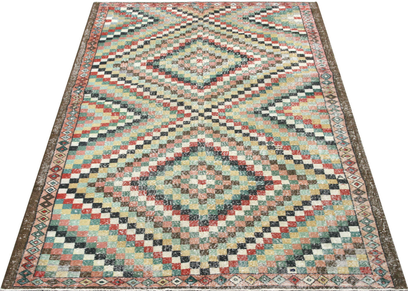 Vintage Turkish Mid-Century-Modern Rug - 5'8" x 9'4"