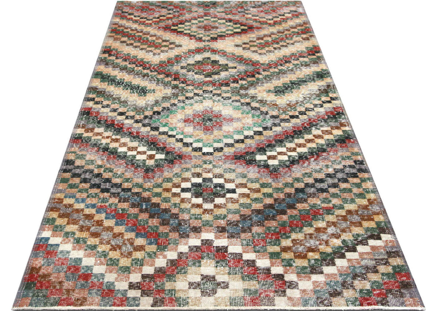 Vintage Turkish Mid-Century-Modern Rug - 4'9" x 8'11"