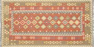 Vintage Afghan Maimana Kilim - 4'6" x 8'8" - 132827
