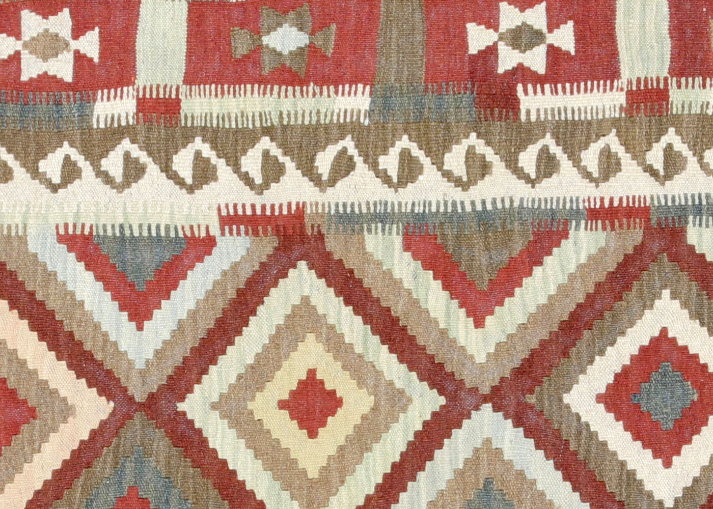 Vintage Afghan Maimana Kilim - 6'3" x 9'9"