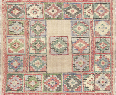 Vintage Turkish Kilim - 4' x 4'10"