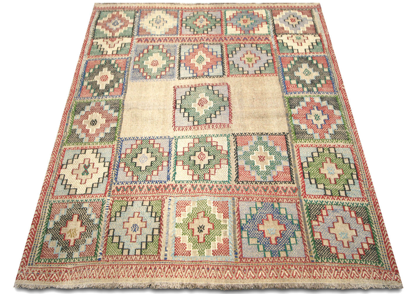 Vintage Turkish Kilim - 4' x 4'10"