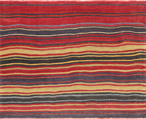 Vintage Turkish Kilim - 4'4" x 5'5" - 133113