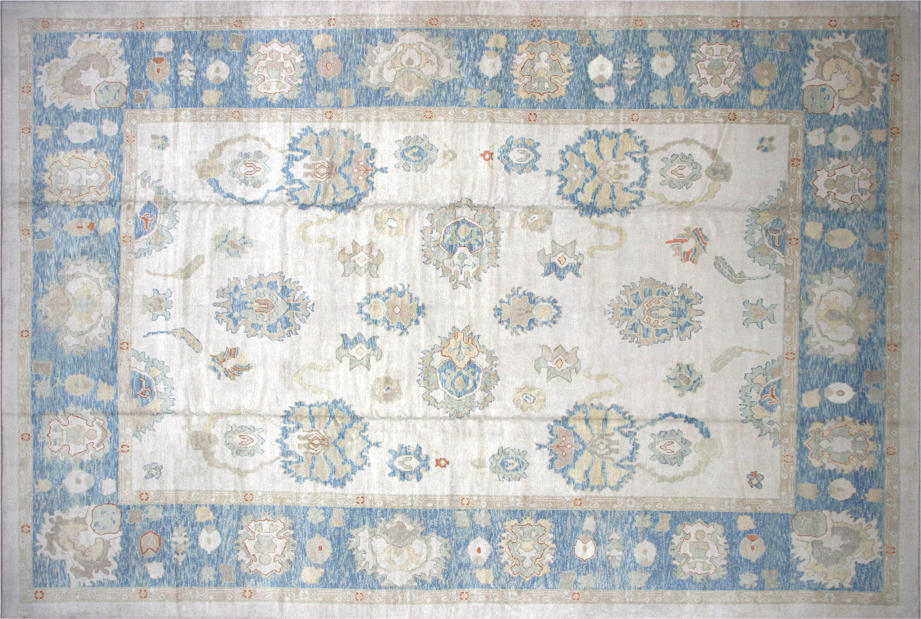 Recently Woven Turkish Oushak Carpet - 13'7" x 20'