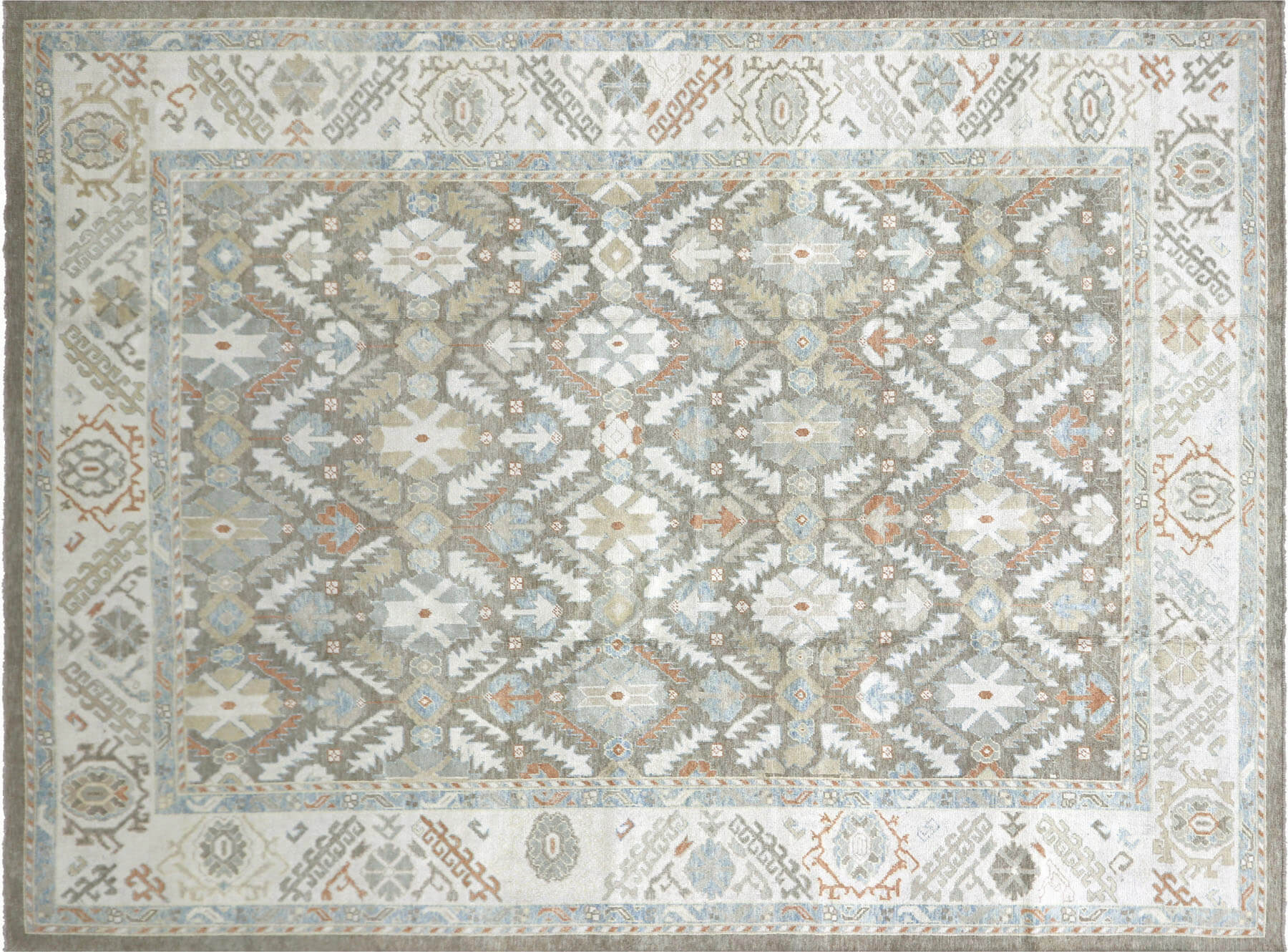 Recently Woven Turkish Oushak Carpet - 10'9" x 14'6"